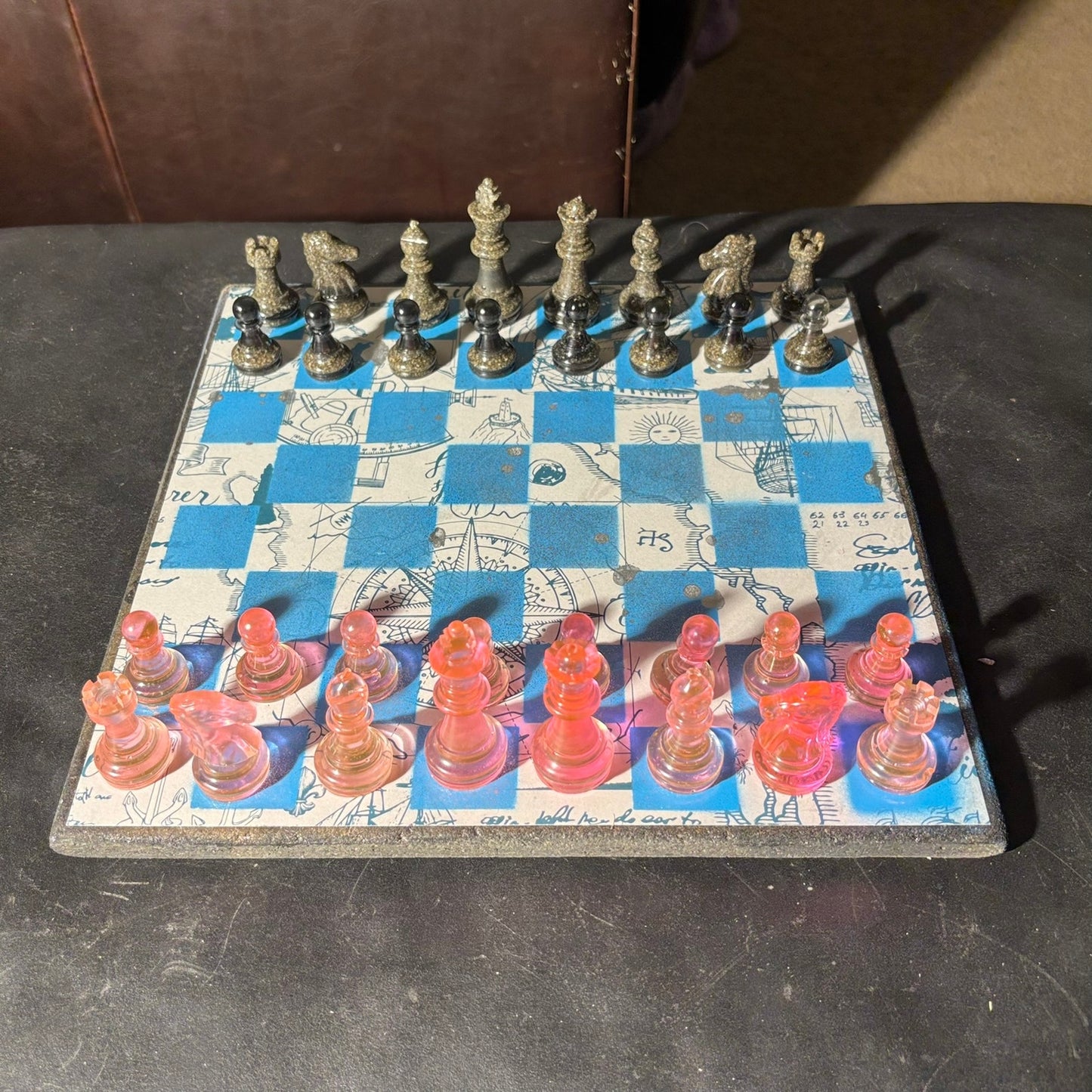 Seas Blue Explorer- Scrapbook Chess Set