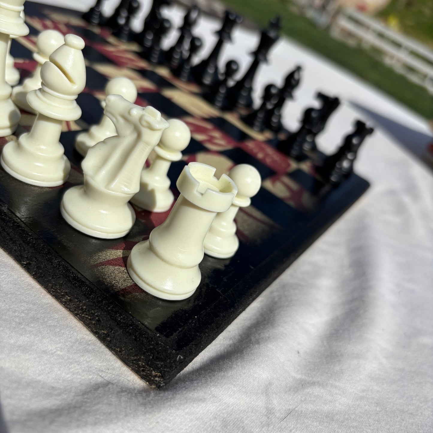 Classic Flower Pattern - Scrapbook Chess Set
