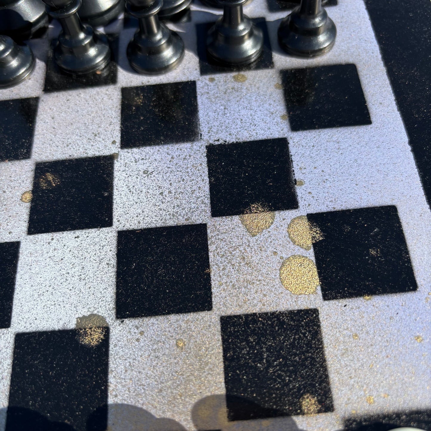 Dripped Gold - Painted Chess Set