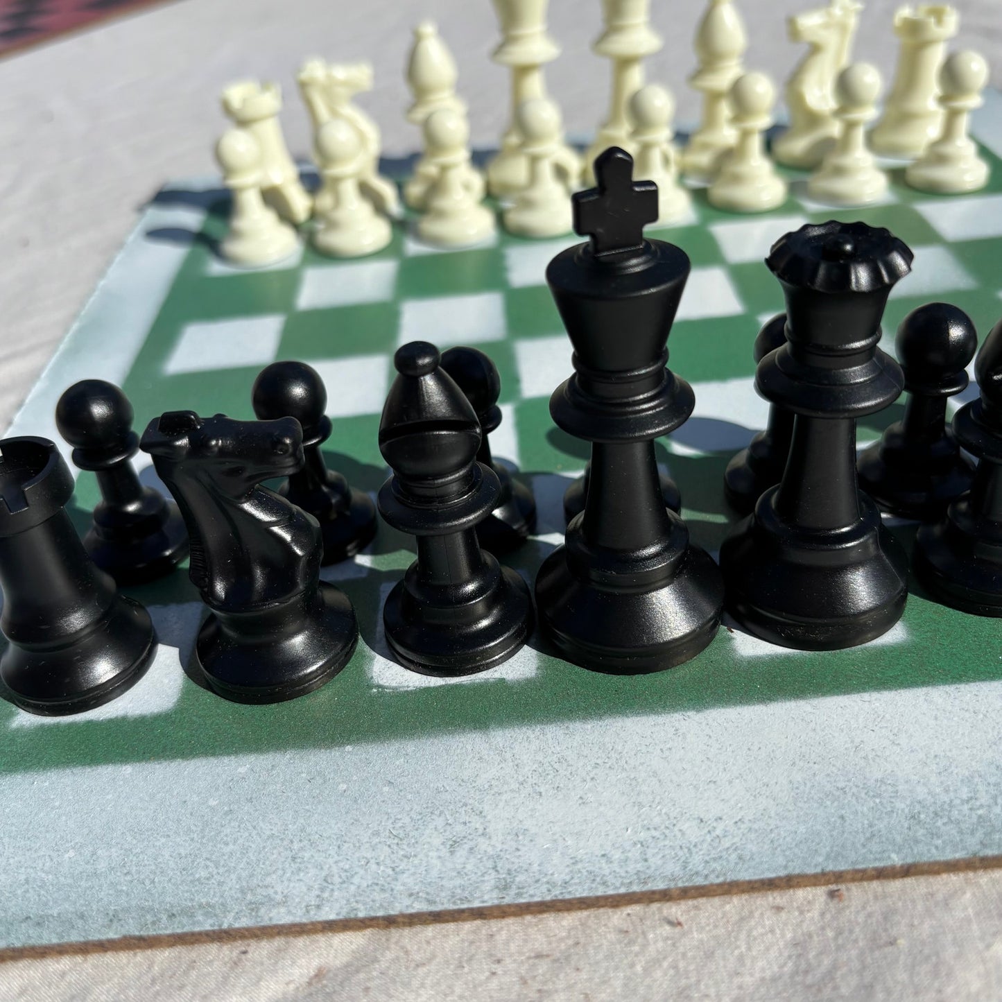 Tennis Green - Painted Chess Set