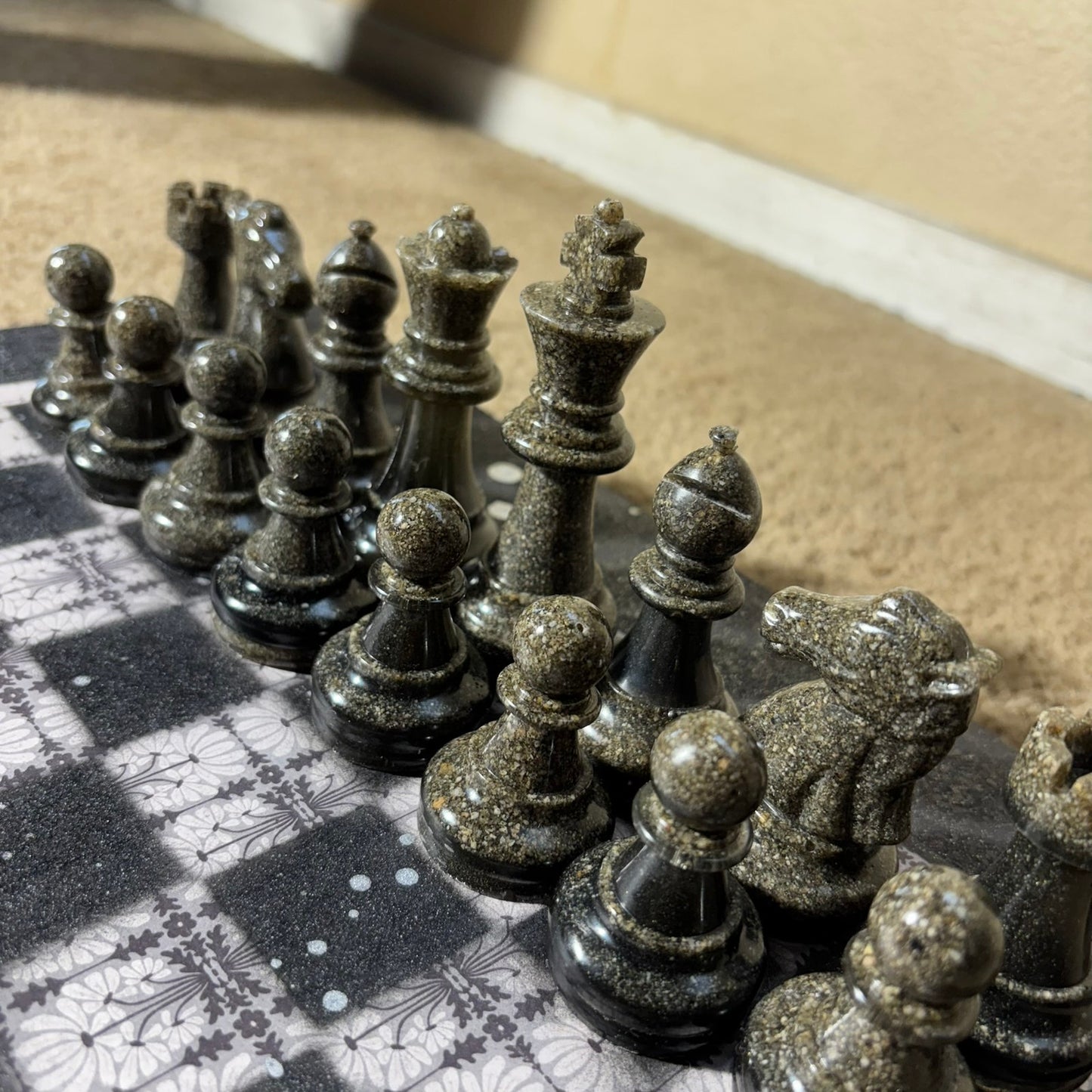 Golden Hue - Large Deluxe Chess Set