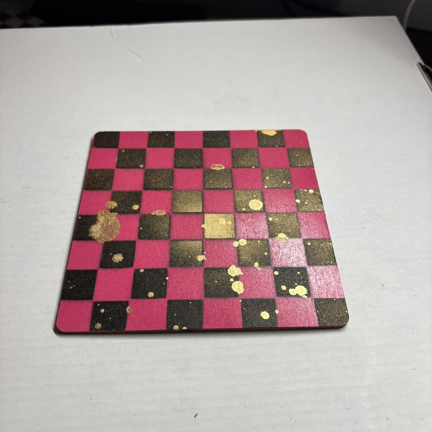 Red Black Golden Drip - Mini Chess Set