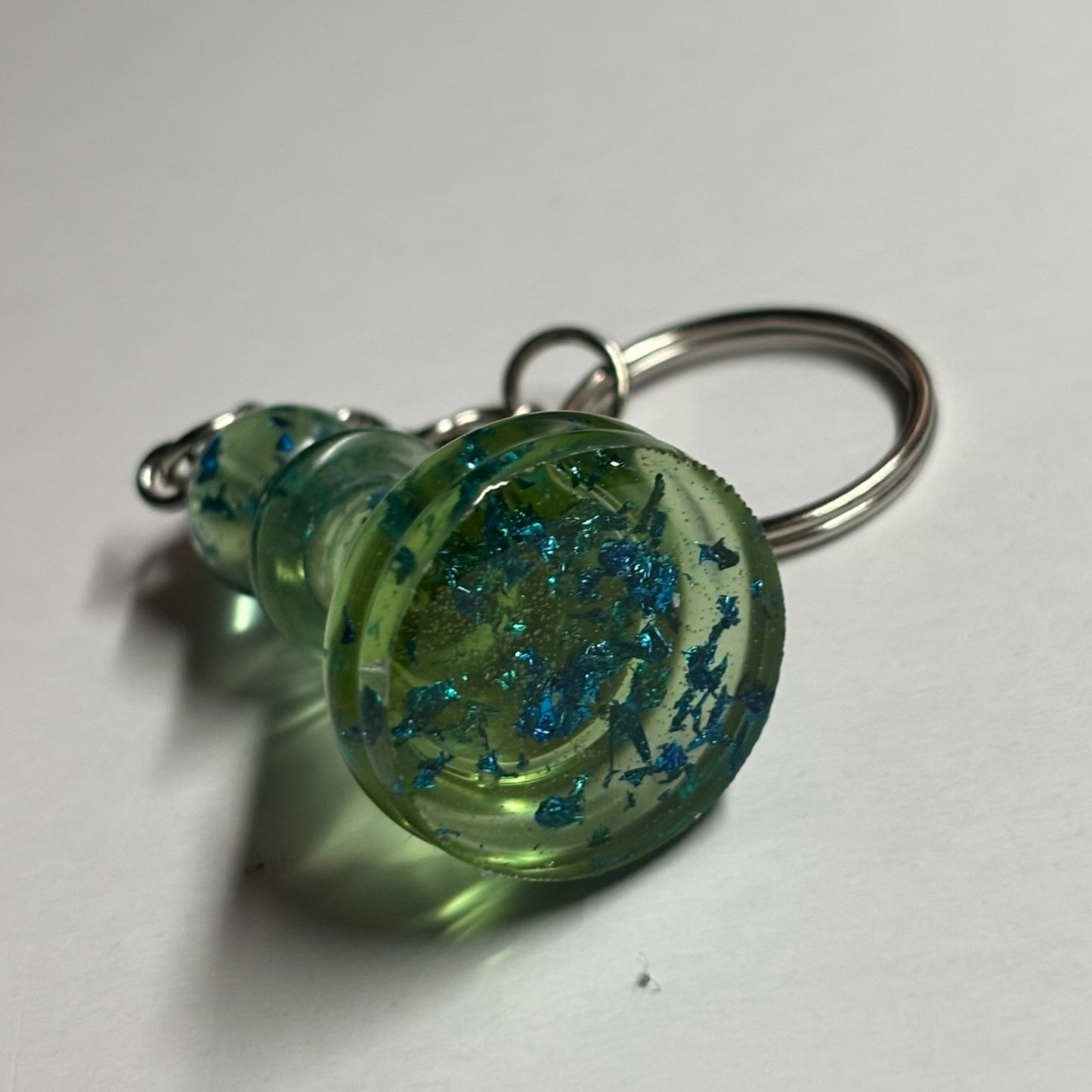Green Emerald Bishop - Handmade Resin Keychain