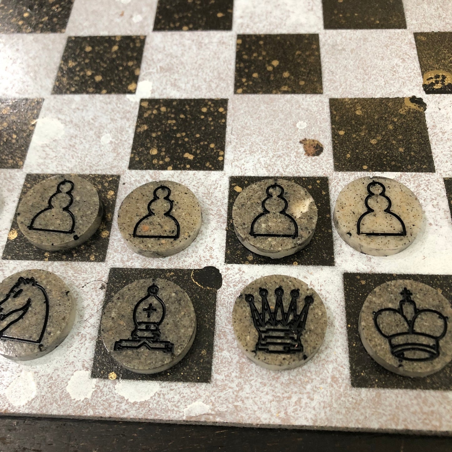 Rock Gray - Painted Chess Set