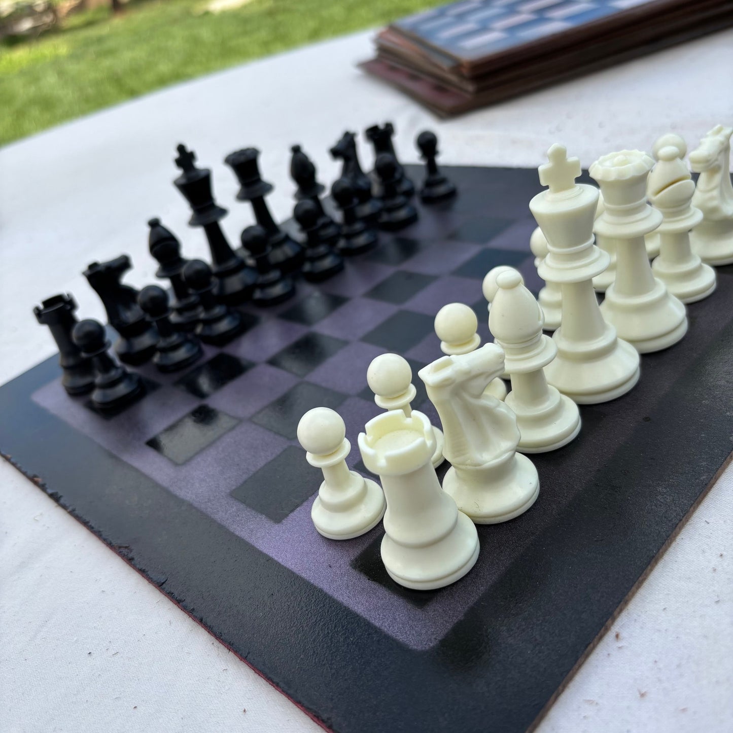Dark Purple - Painted Chess Set