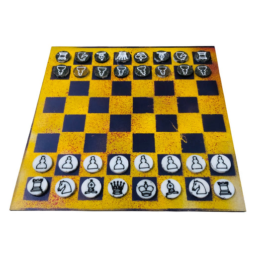 Royal Yellow - Painted Chess Set