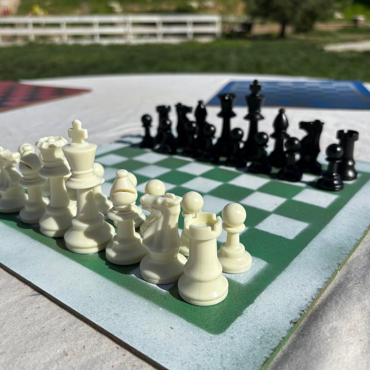 Tennis Green - Painted Chess Set