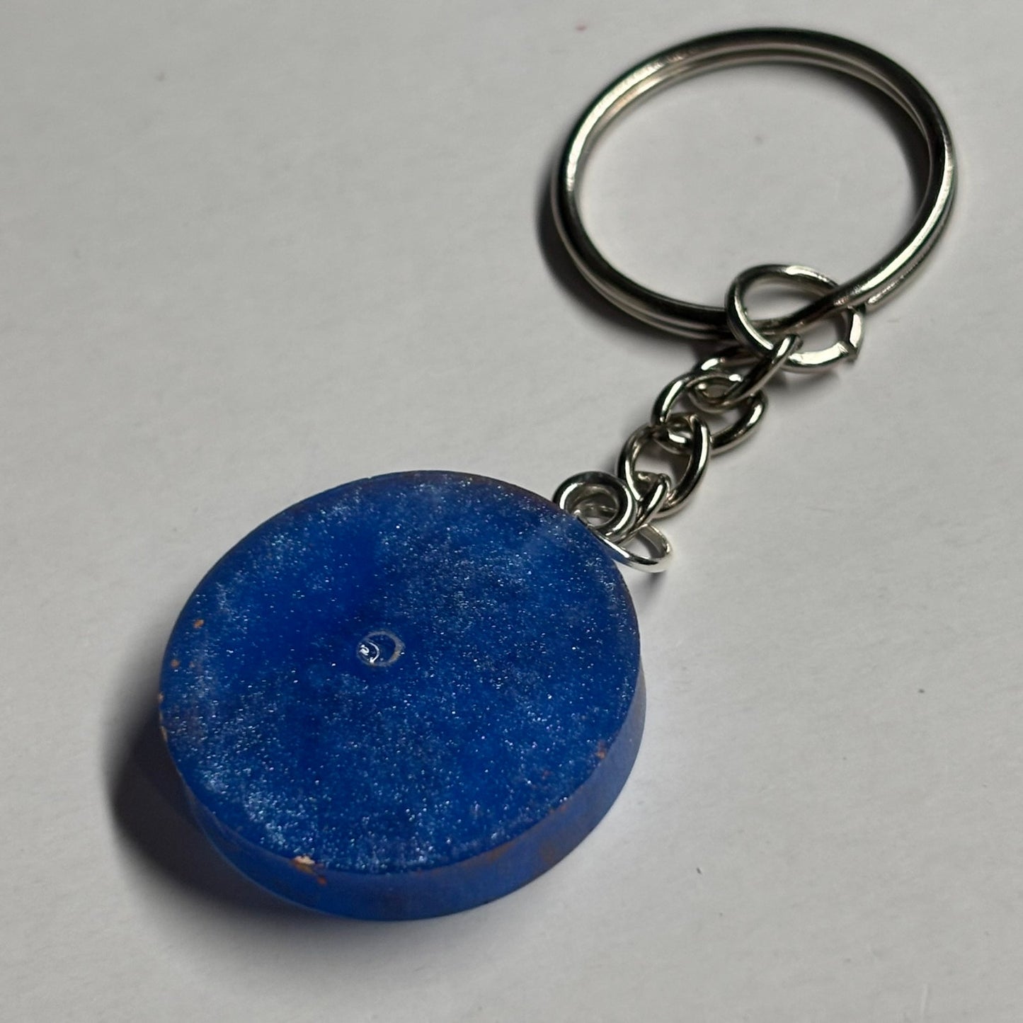 Blue Orange Rook - Handmade Resin Keychain