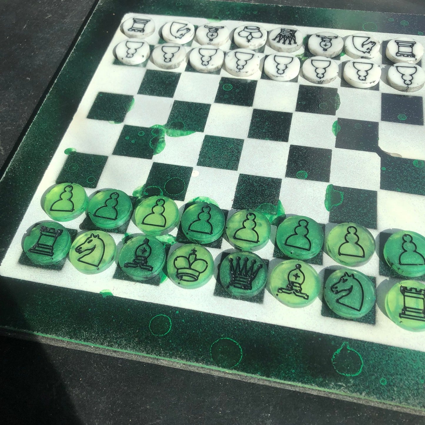 Chess Set - Green Vampire