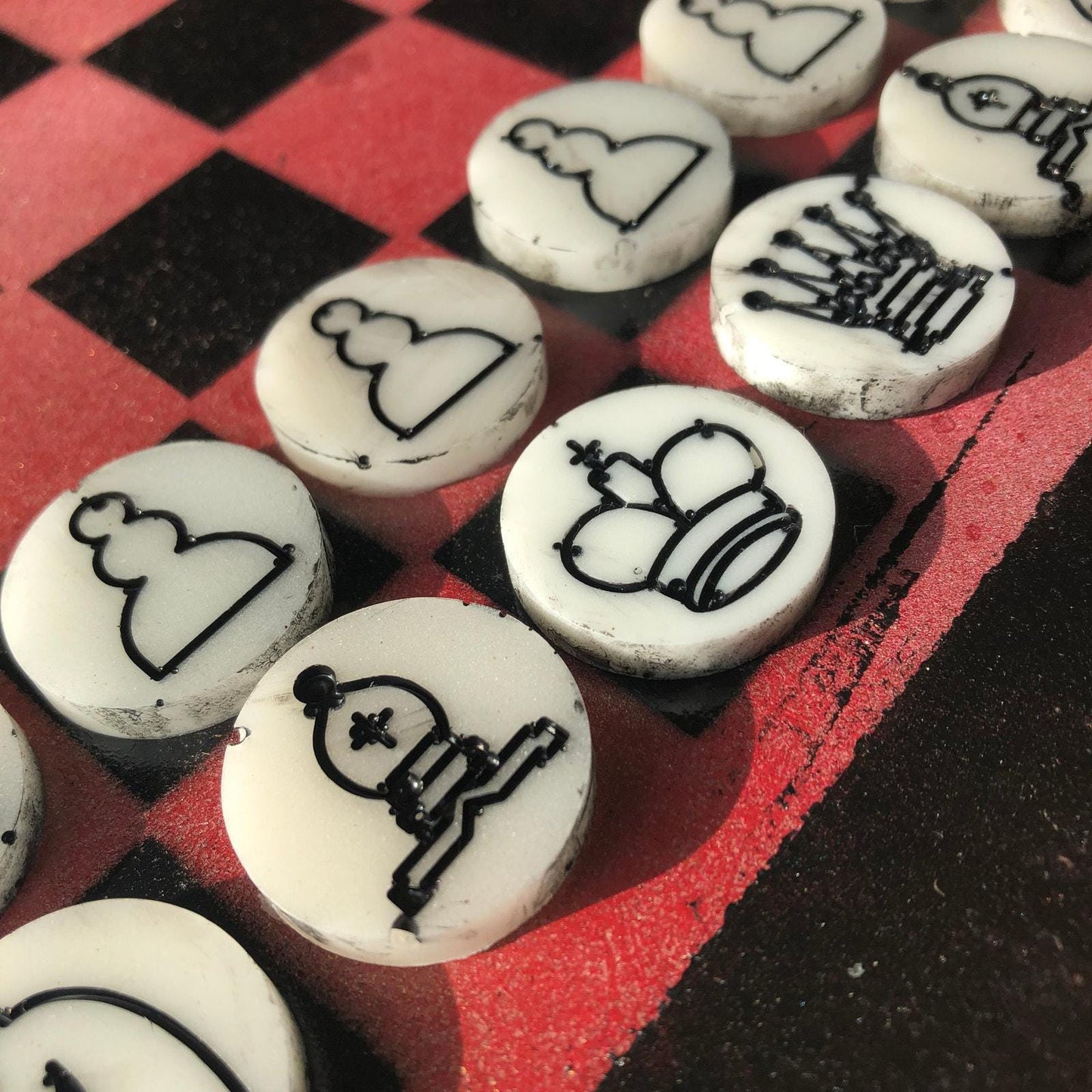 Chess Set - Peach Pink/Orange