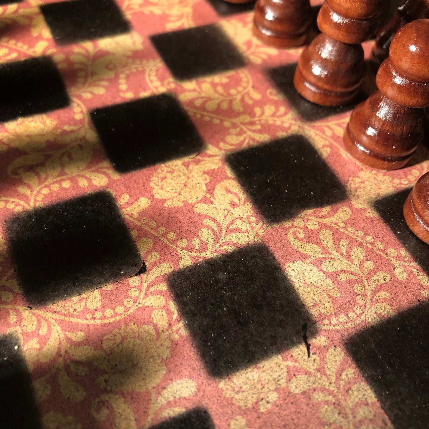 Scrapbook Chess Set - Red Vintage