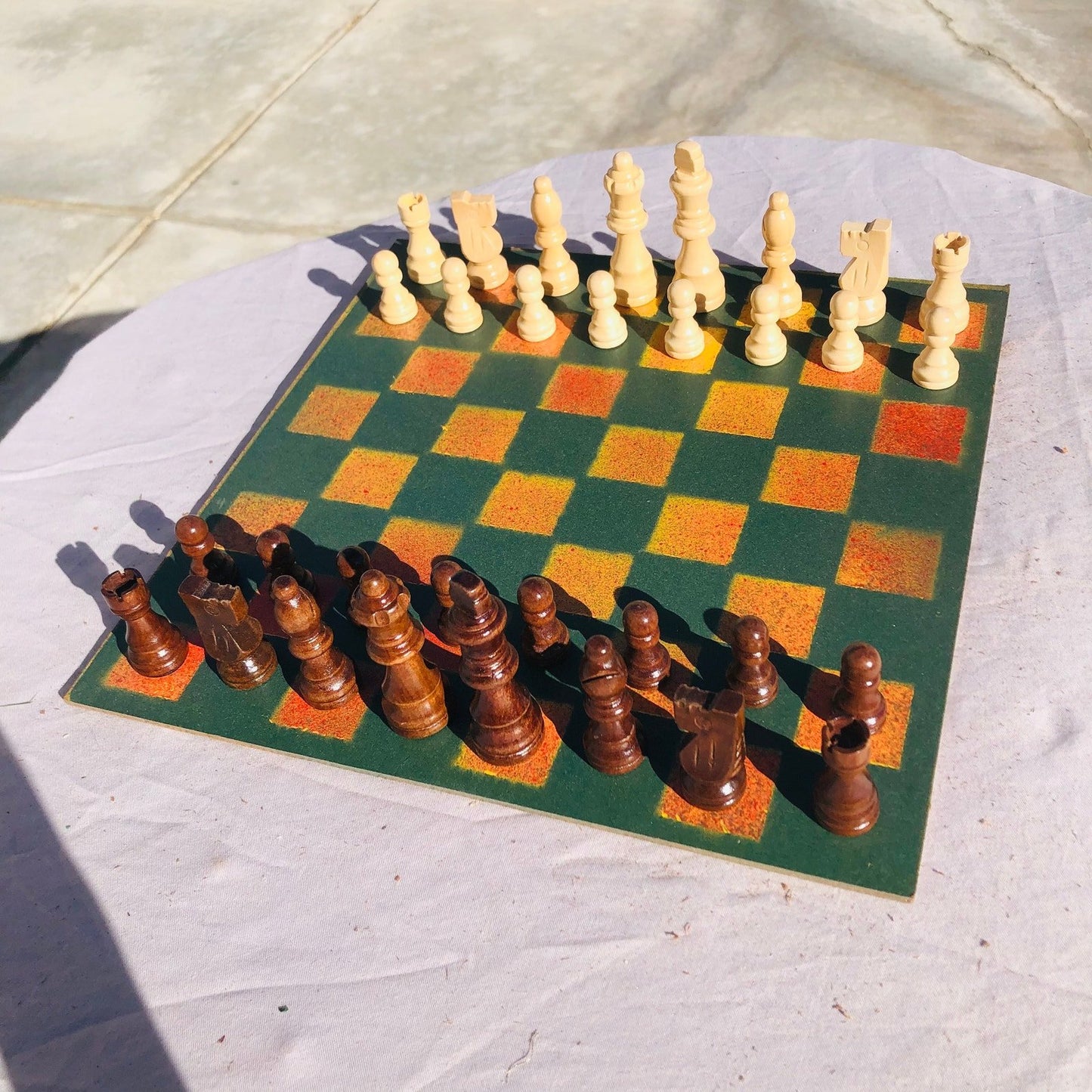 Chess Set - Sunset Green