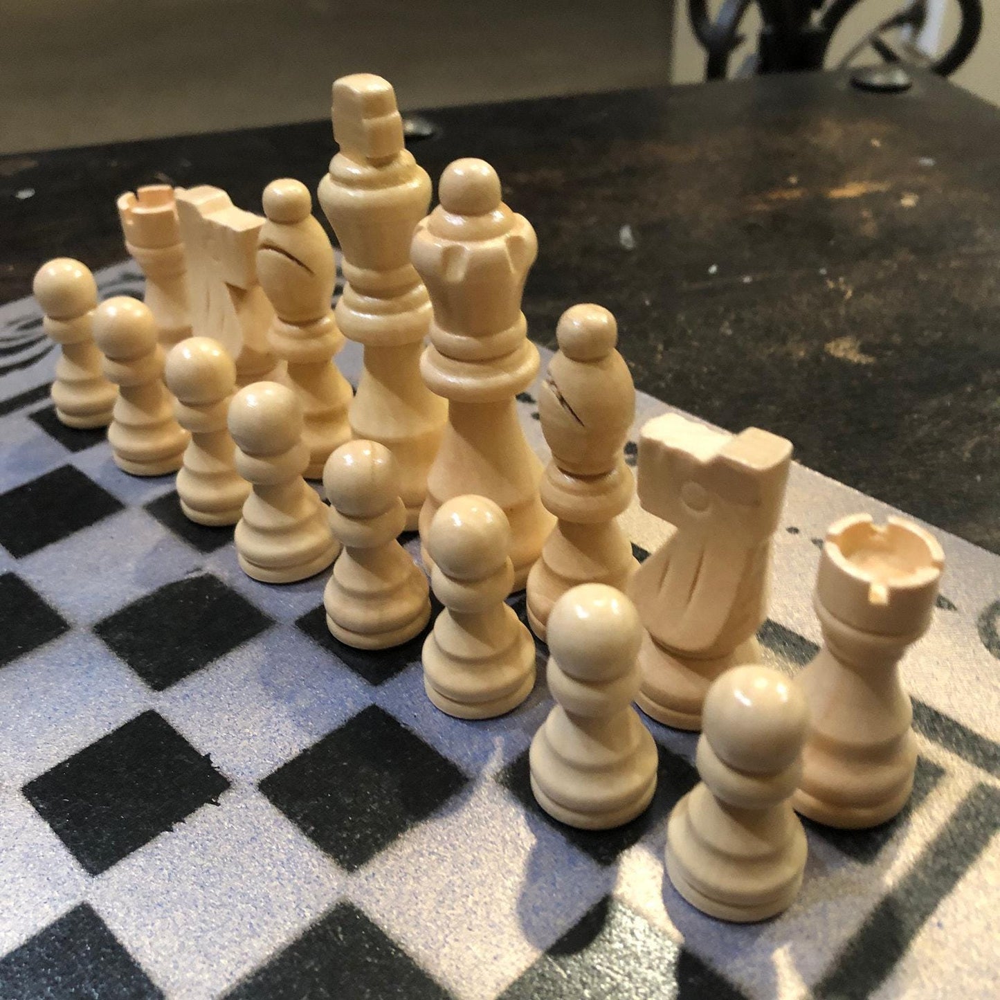 Chess Set - Rustic Gold