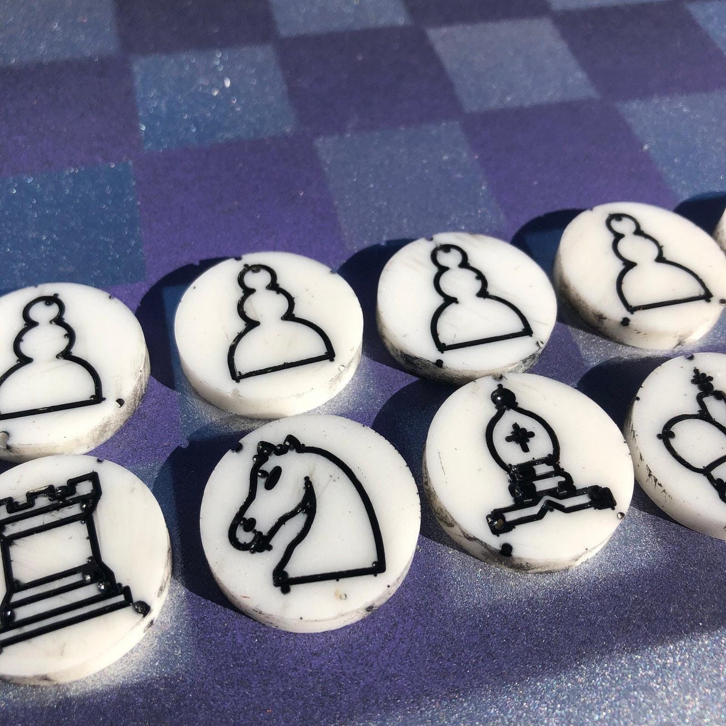 Chess Set - Purple Chrome