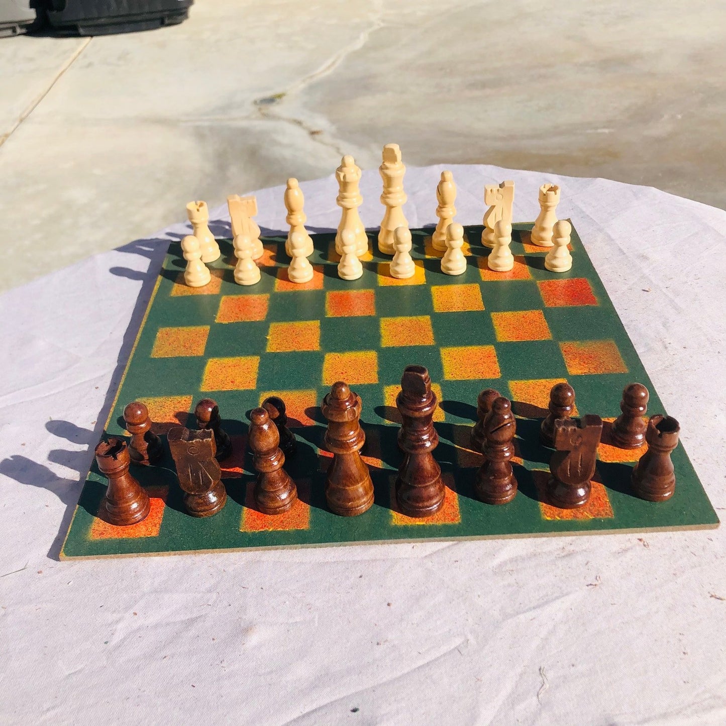 Chess Set - Sunset Green