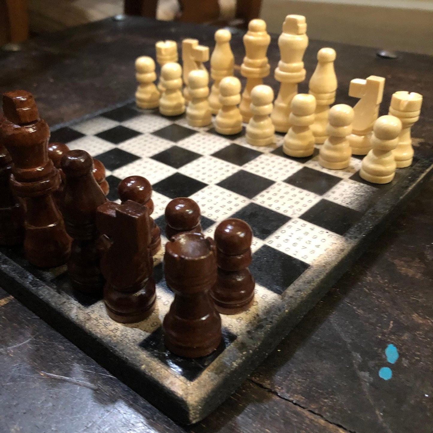 Scrapbook Chess Set - Black & White Numbers