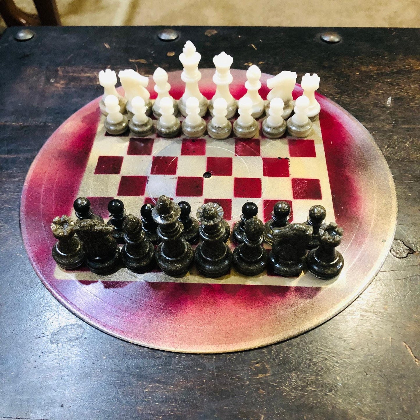 Vinyl Chess Set - Roman Gold (Resin Pieces)