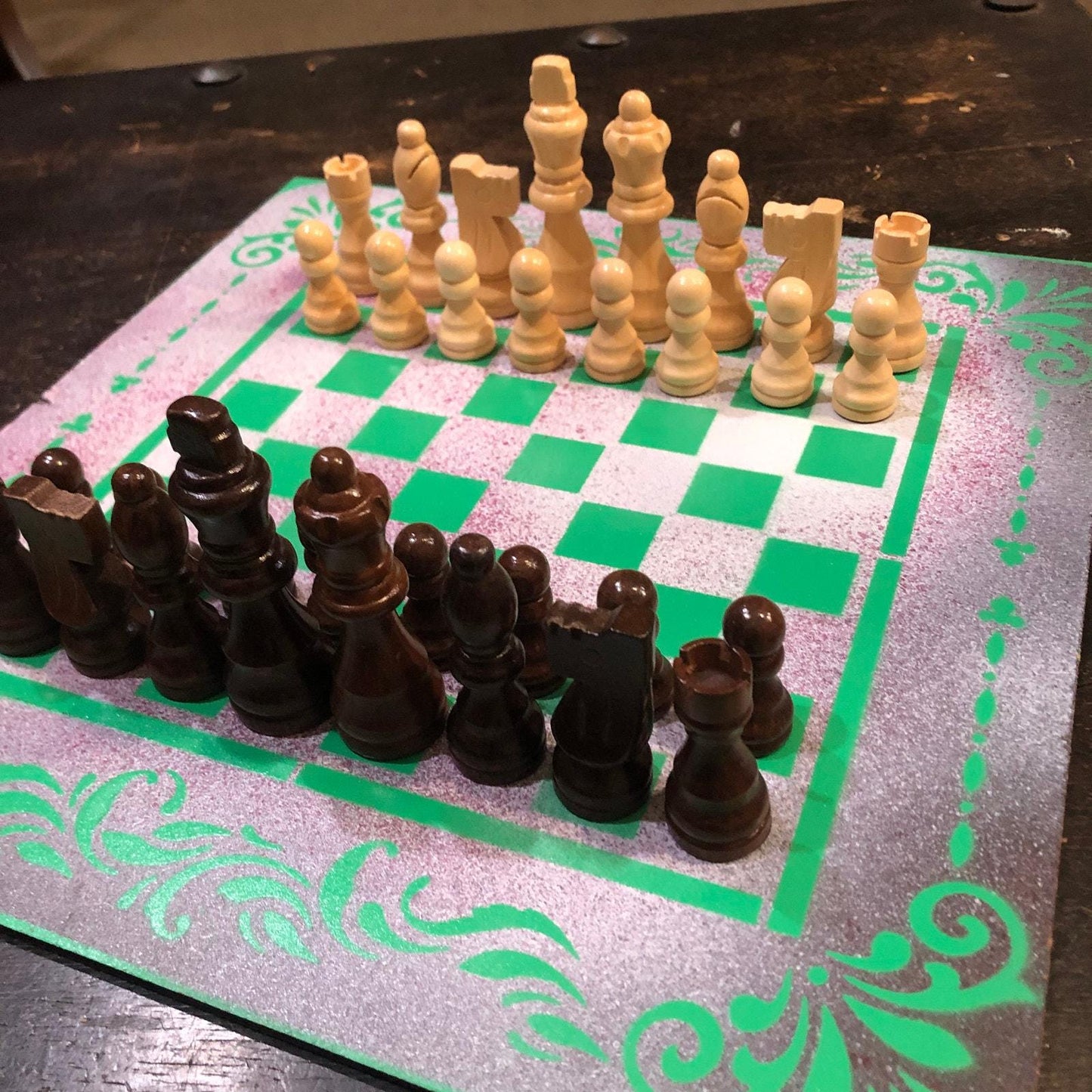 Chess Set - Green Mint Mist