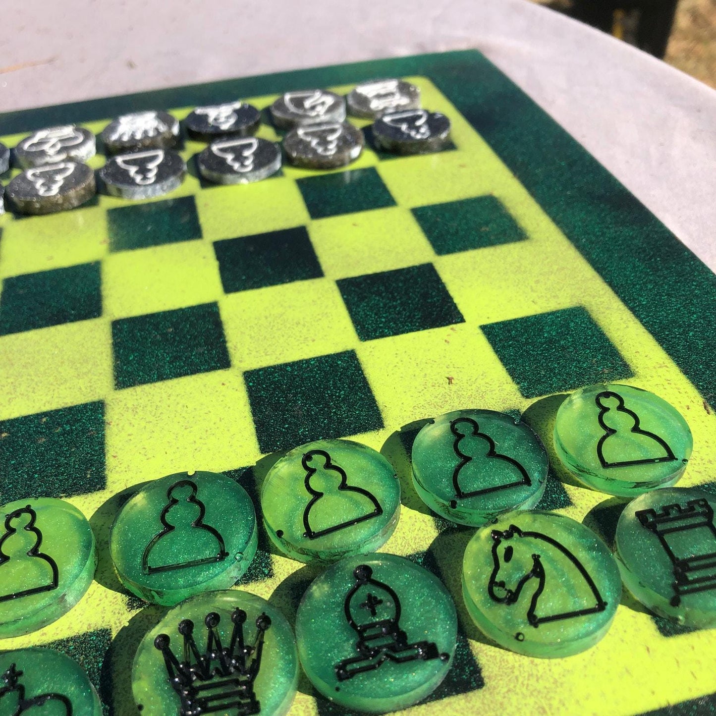 Chess Set - Sheen Green Edition