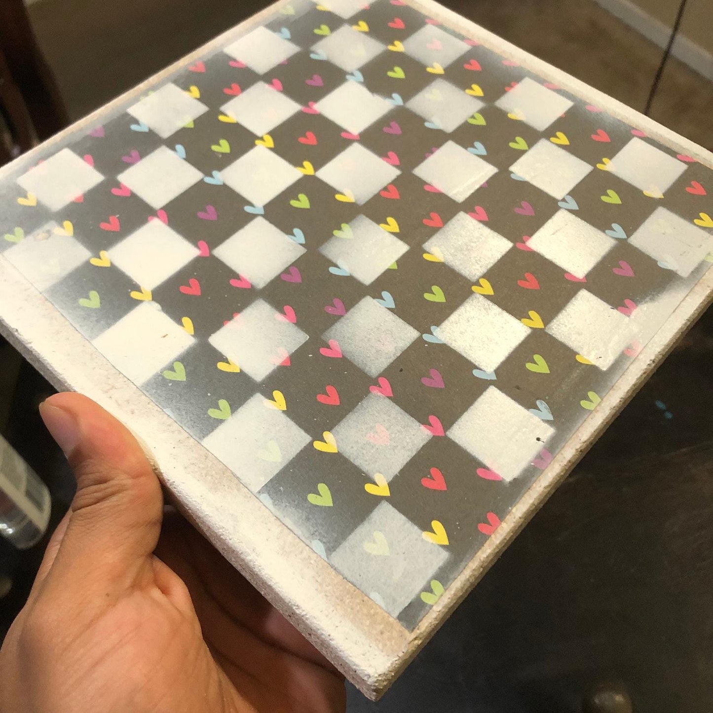 Scrapbook Chess Set - Rainbow Heart