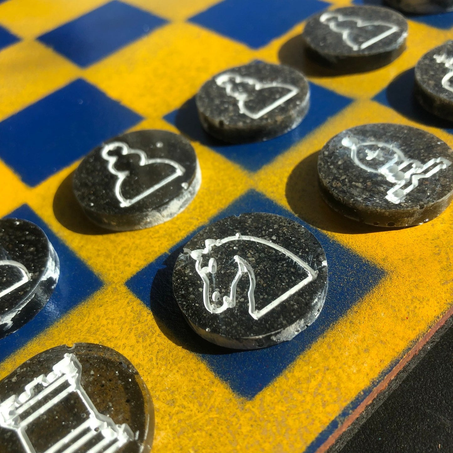 Chess Set - Yellow & Blue