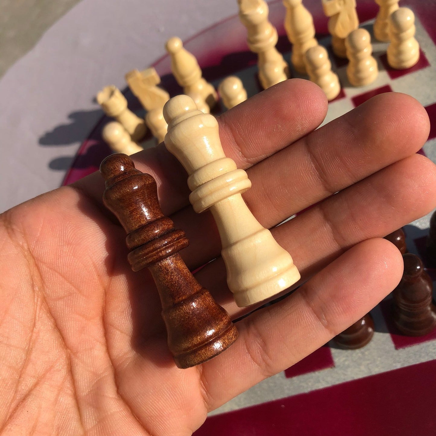 Vinyl Chess Set - Violet Cream