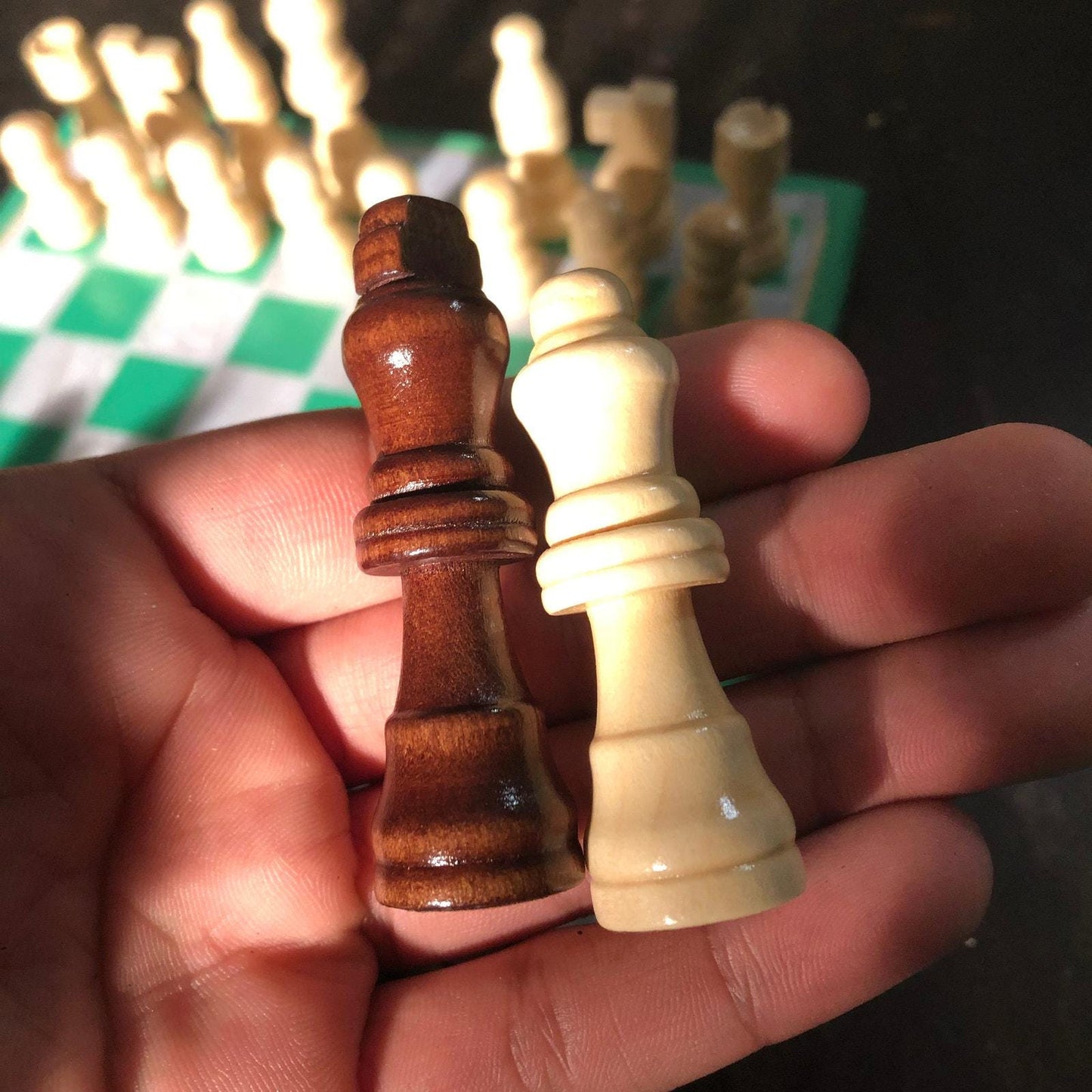 Scrapbook Chess Set - Green Mint
