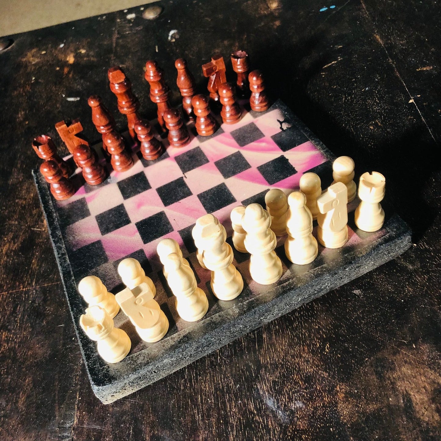 Scrapbook Chess Set - Purple Violet