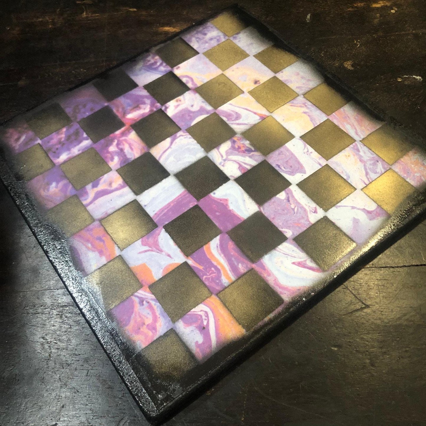 Scrapbook Chess Set - Purple Mix