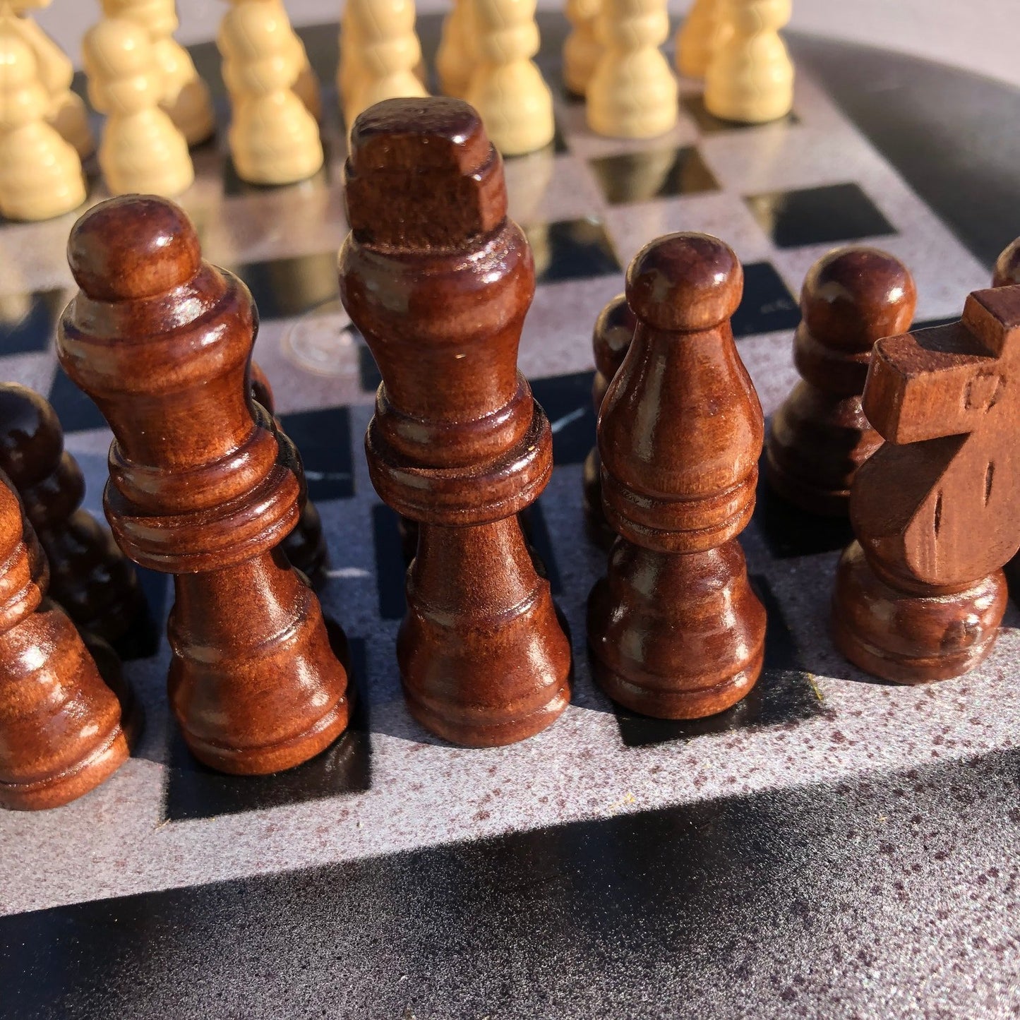 Vinyl Chess Set - Chrome Rust
