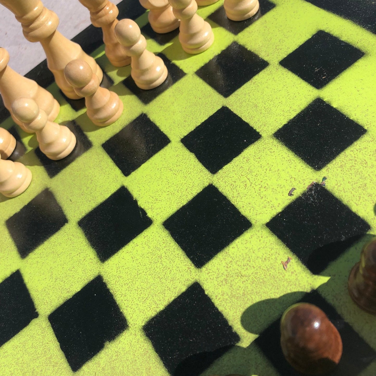 Chess Set - Neon Green