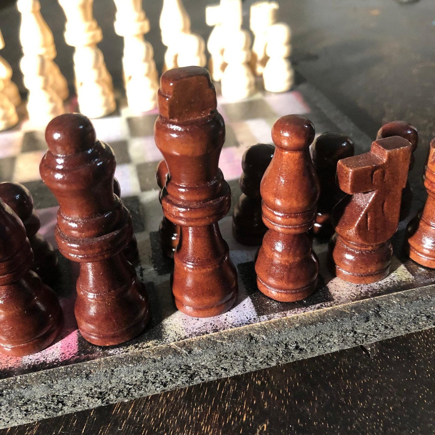 Scrapbook Chess Set - Rainbow Fade