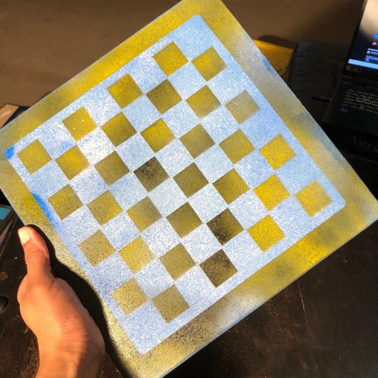 Chess Set - Faded UCLA Blue & Yellow Colors