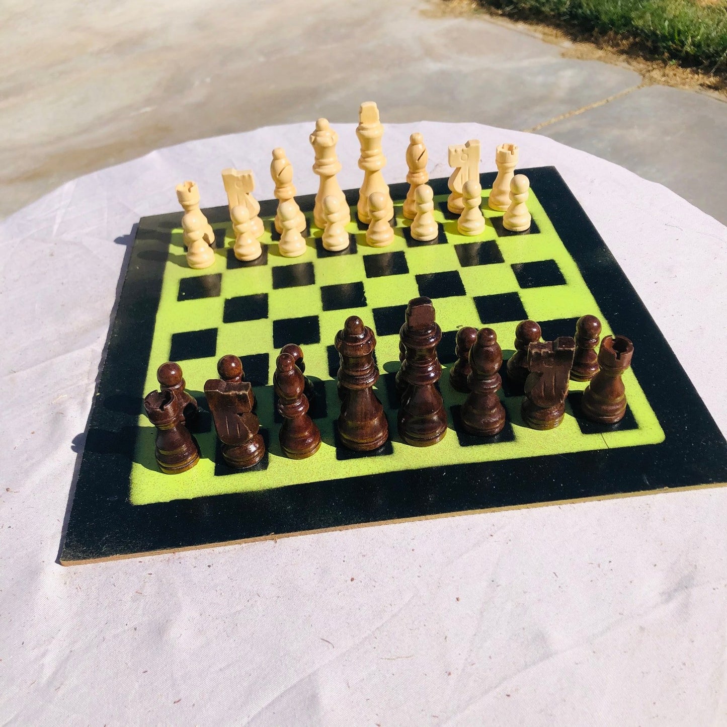 Chess Set - Neon Green