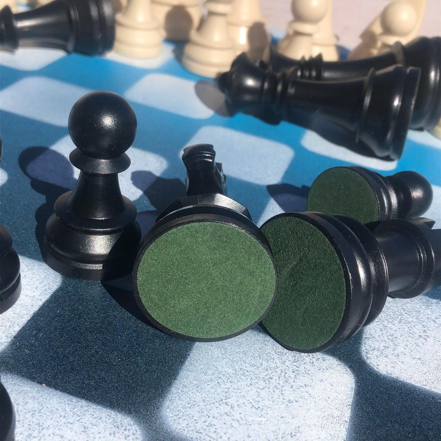 Large Chess Set - Blue & Black
