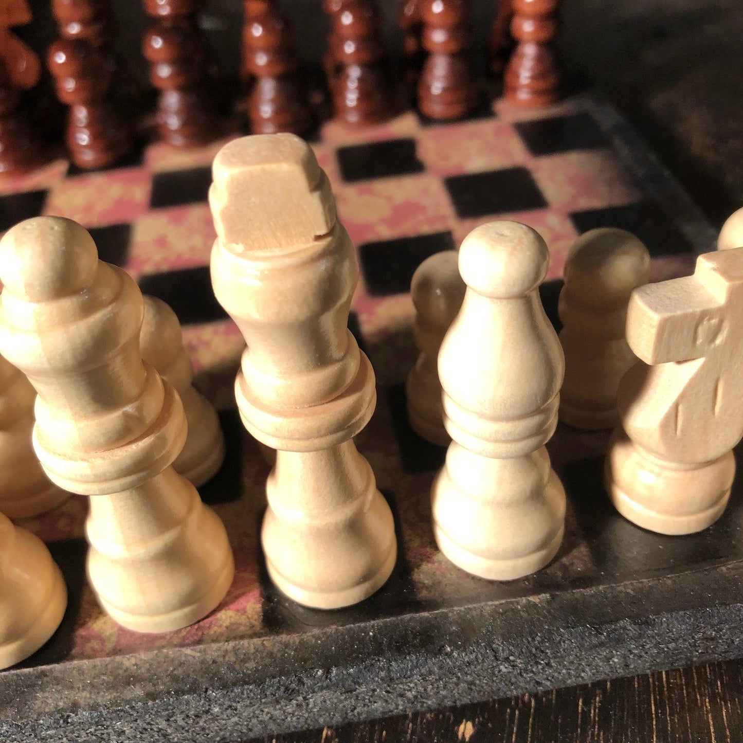 Scrapbook Chess Set - Red Vintage