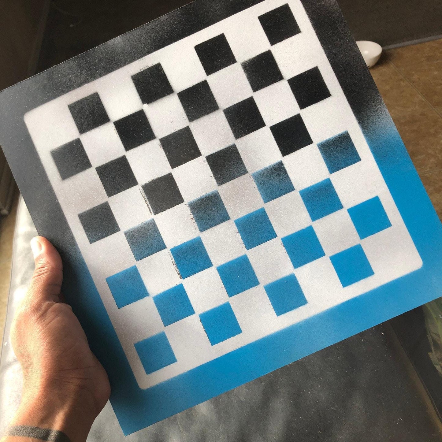 Chess Set - Blue Ice Black