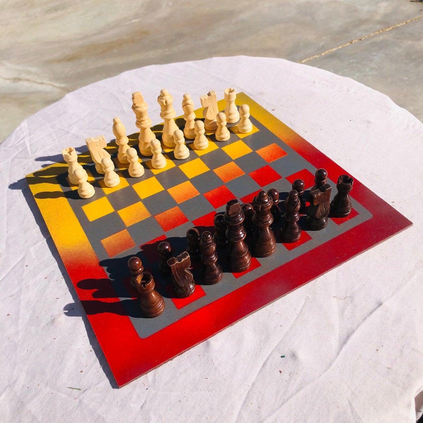Chess Set - Red Sunset