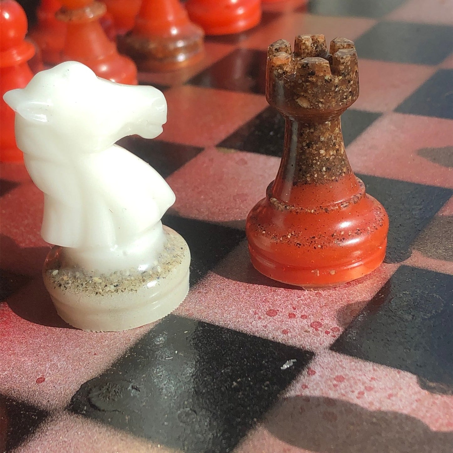 Chess Set - Opal Red Deluxe