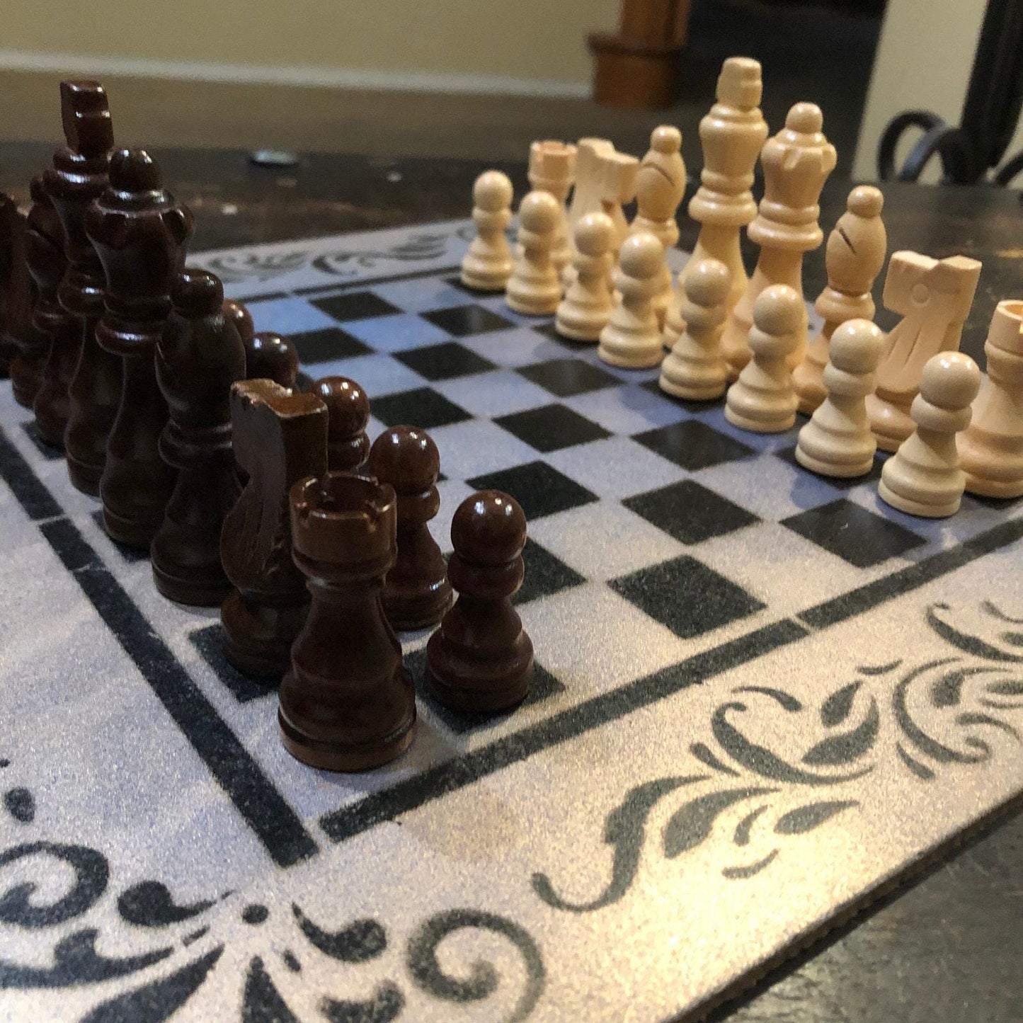 Chess Set - Rustic Gold