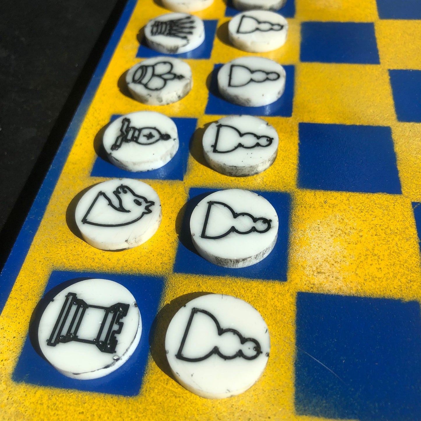 Chess Set - Yellow & Blue