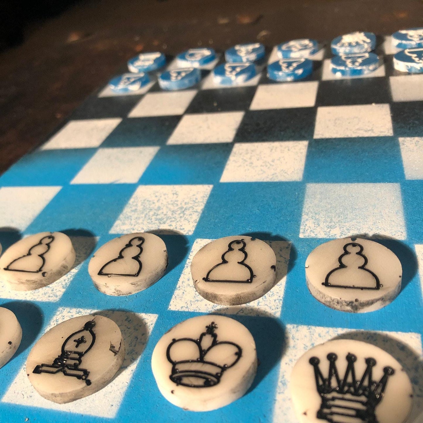 Chess Set - Blue Freeze Edition (Resin Pieces)