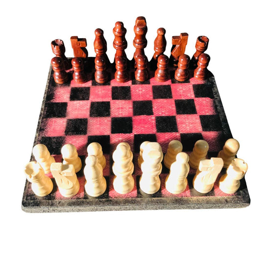 Scrapbook Chess Set - Red