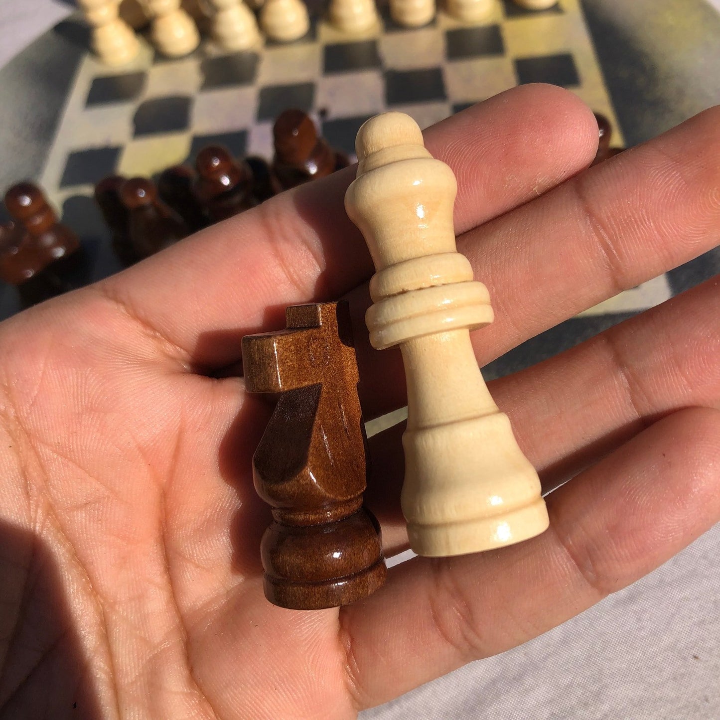 Vinyl Chess Set - Faded Chrome Yellow