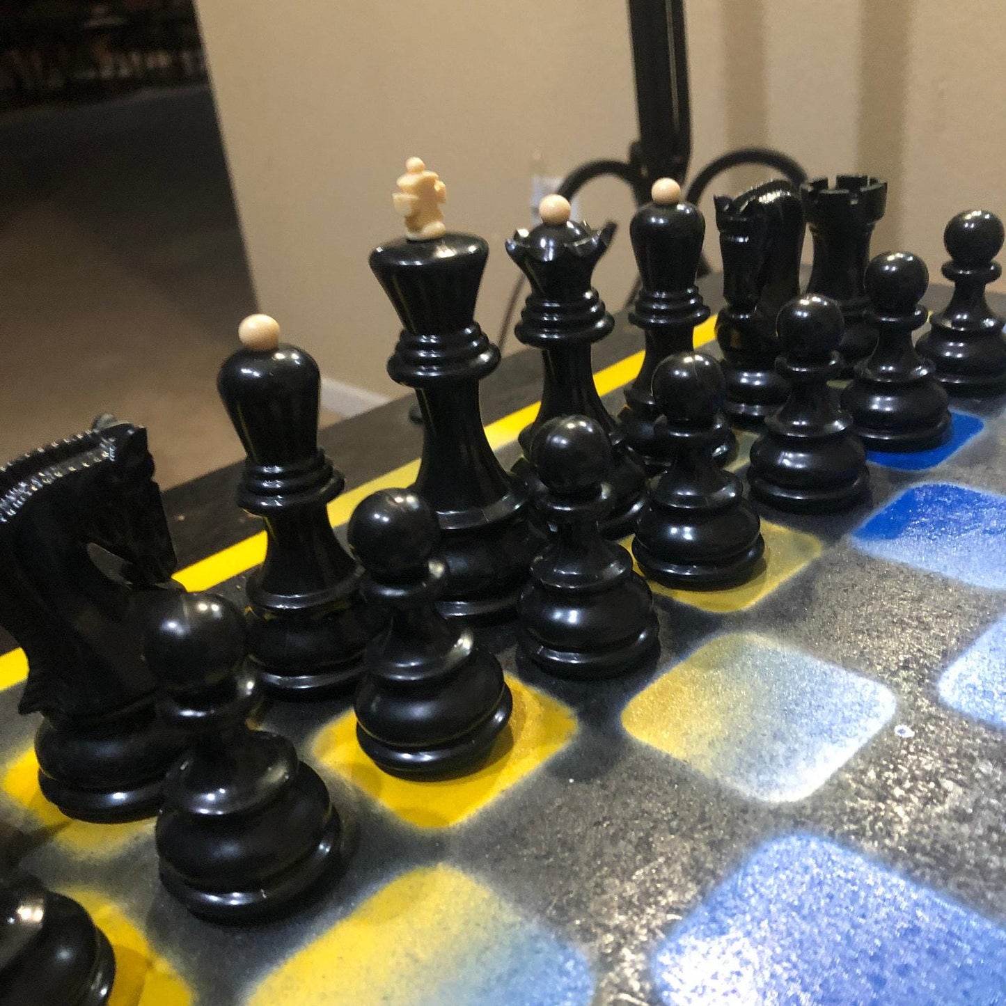 Large Chess Set - Red Blue & Yellow Mix