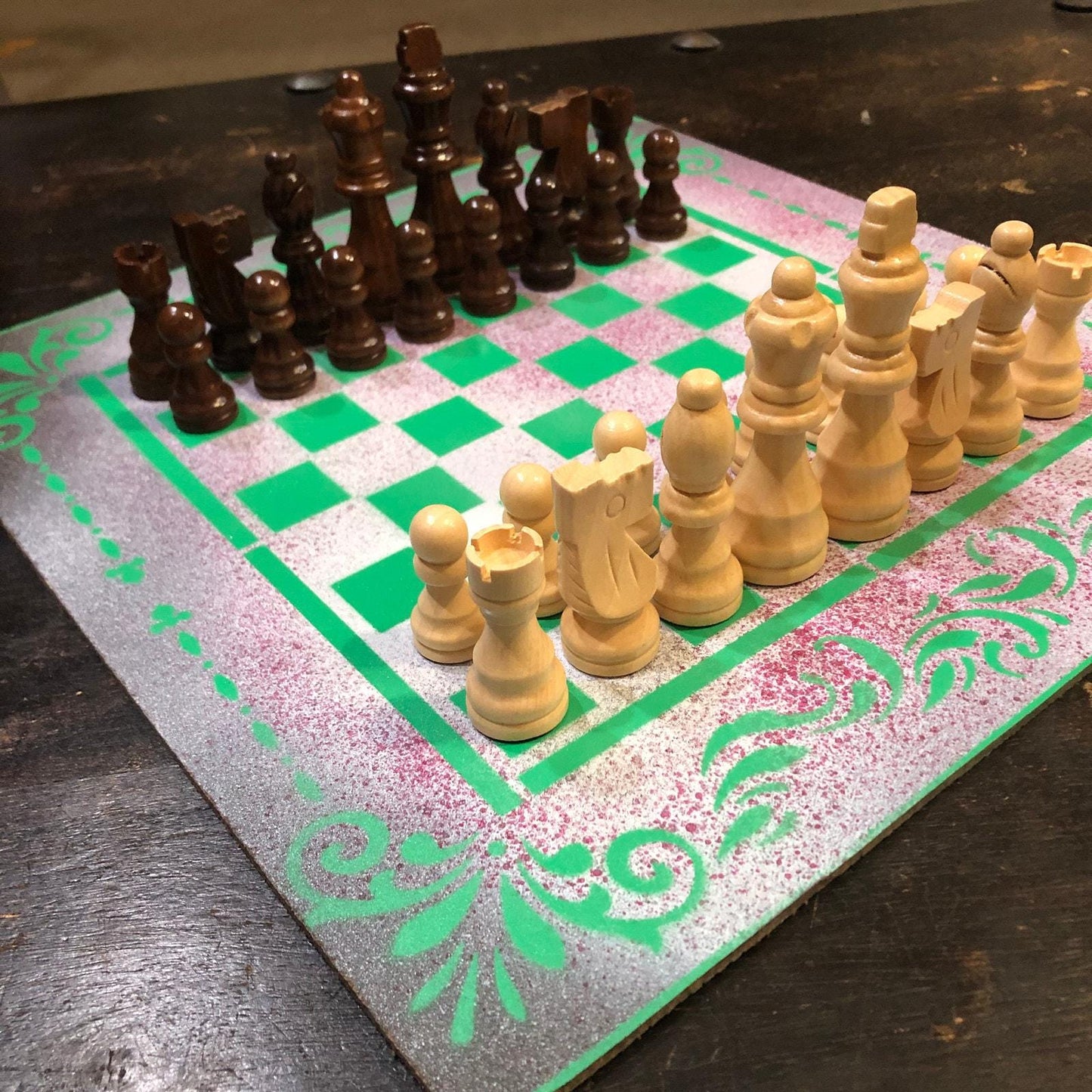 Chess Set - Green Mint Mist