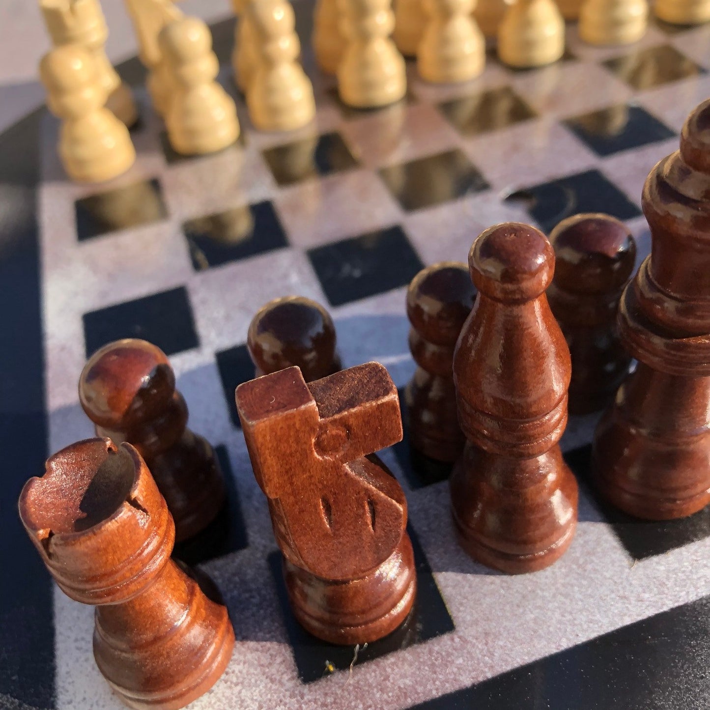 Vinyl Chess Set - Chrome Rust