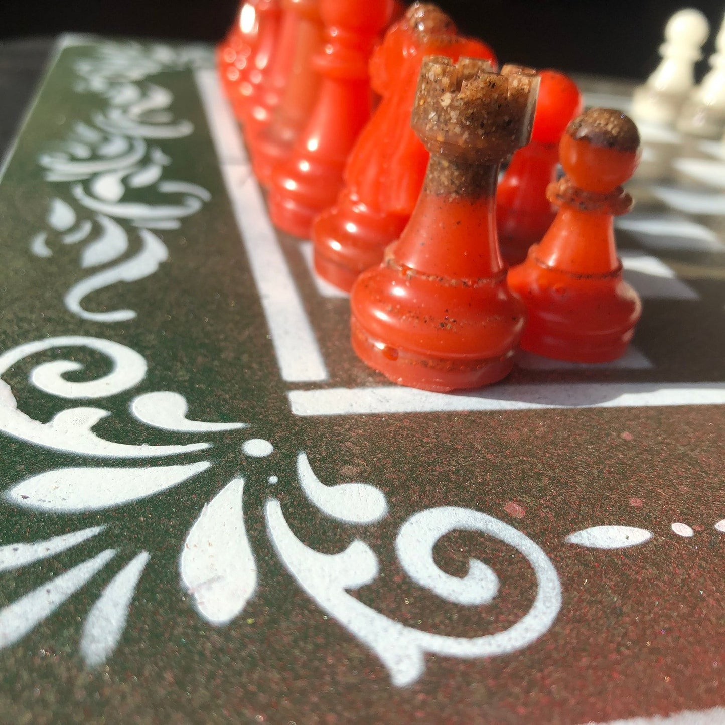 Chess Set - Space Green Delux