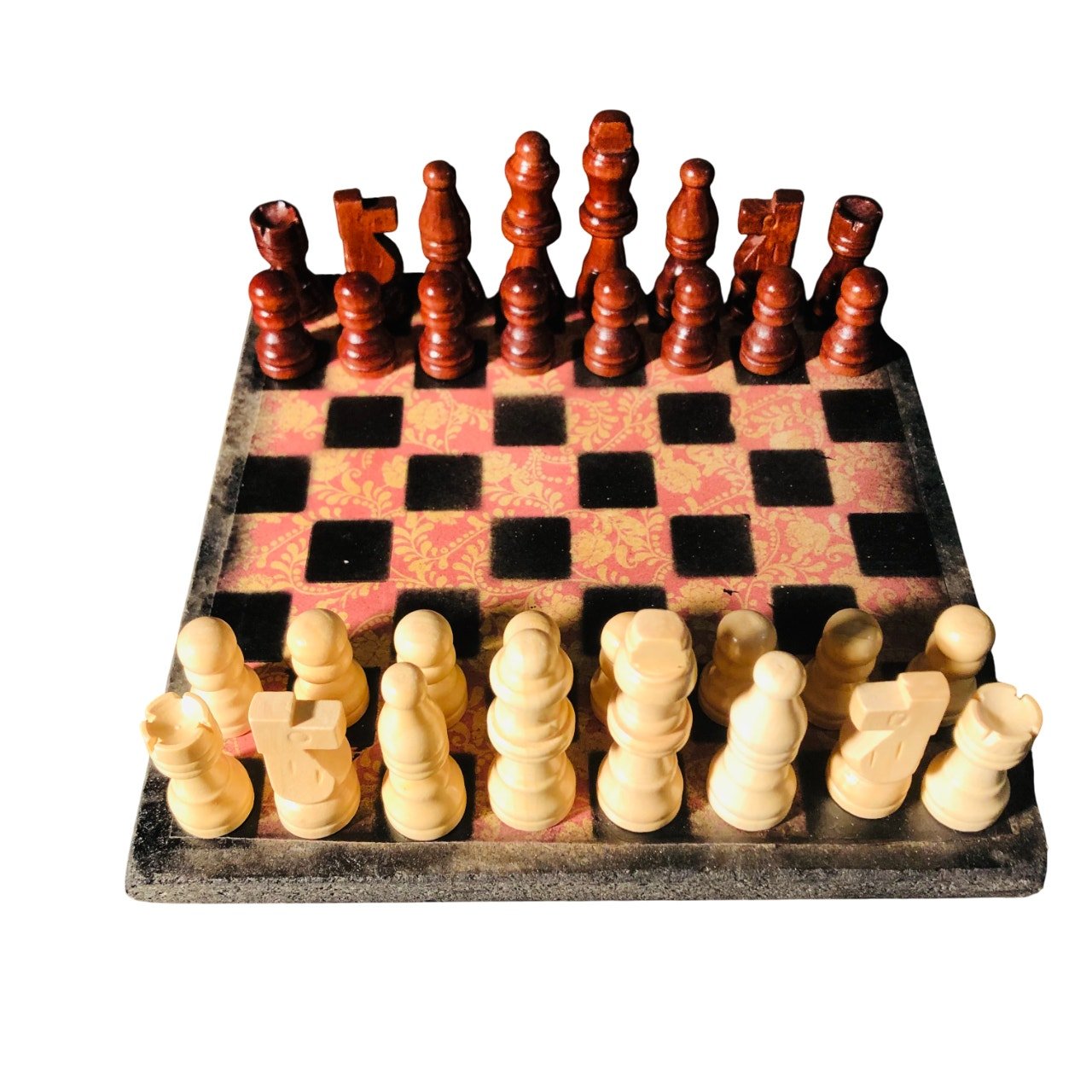 Scrapbook Chess Set - Red Vintage