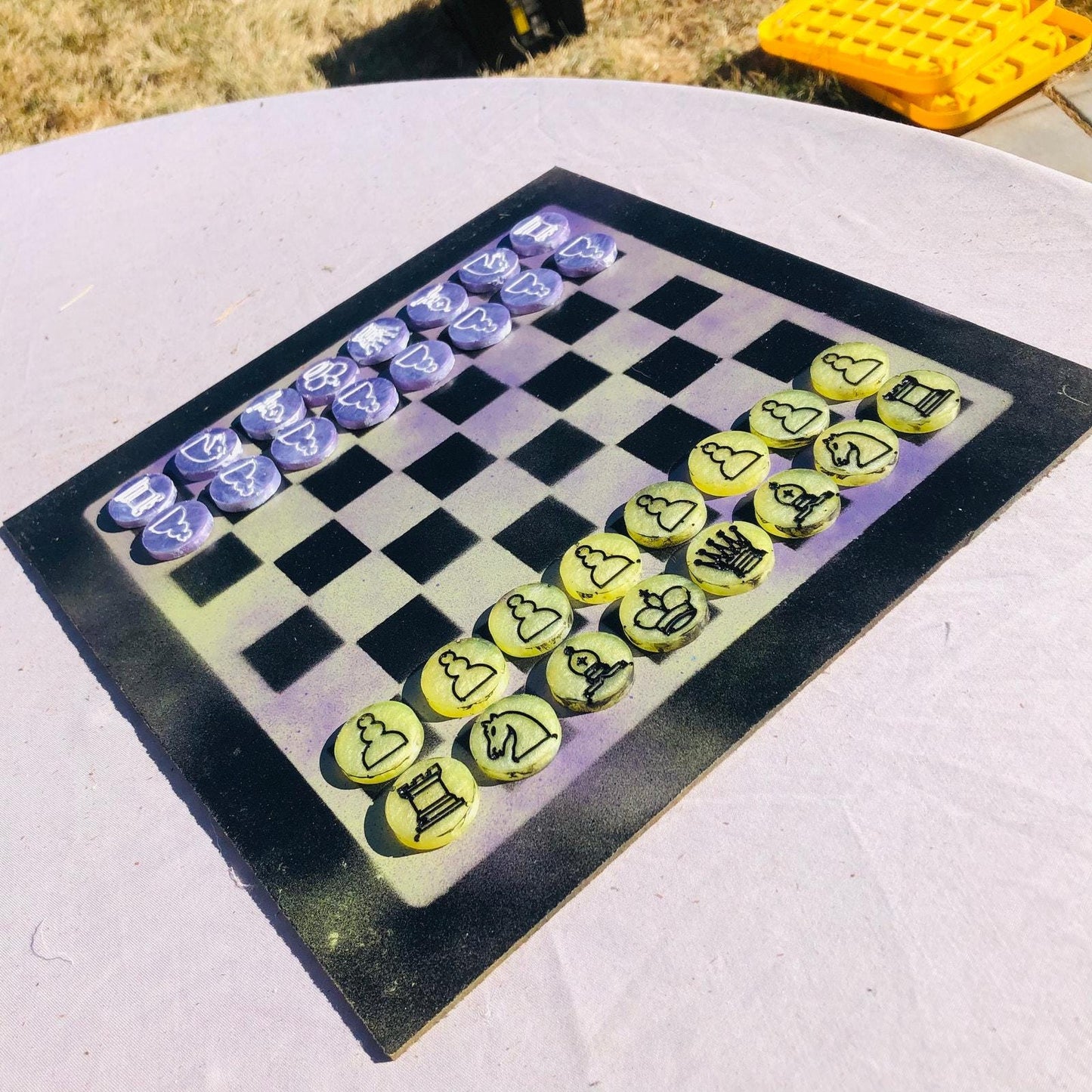 Chess Set - Purple Green Mix